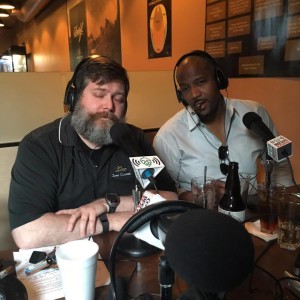 Sean Williams (right), owner of Atlanta's El Primer Mundo Cigars. Stogiereview.com's Brian Hewitt (left) is apparently dreaming of something. Don't wake him....