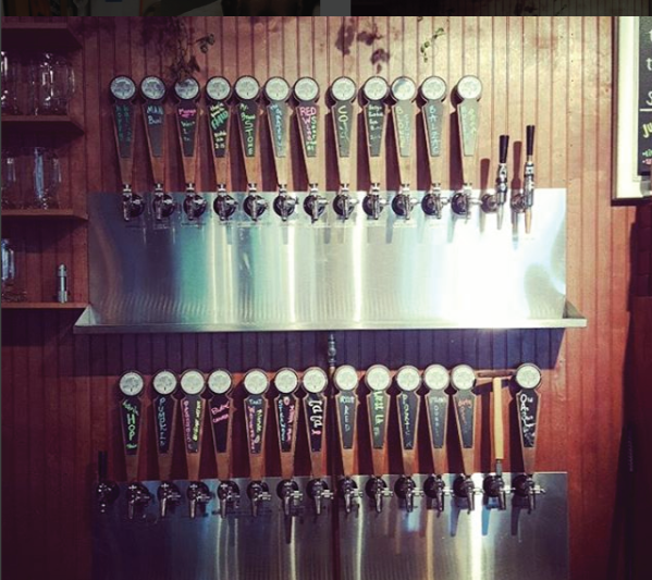 Cherry Street Brewing Cooperative boasts 28 taps - all of their own beers - at their Cumming taproom (Photo courtesy Cherry Street Brewing Cooperative)