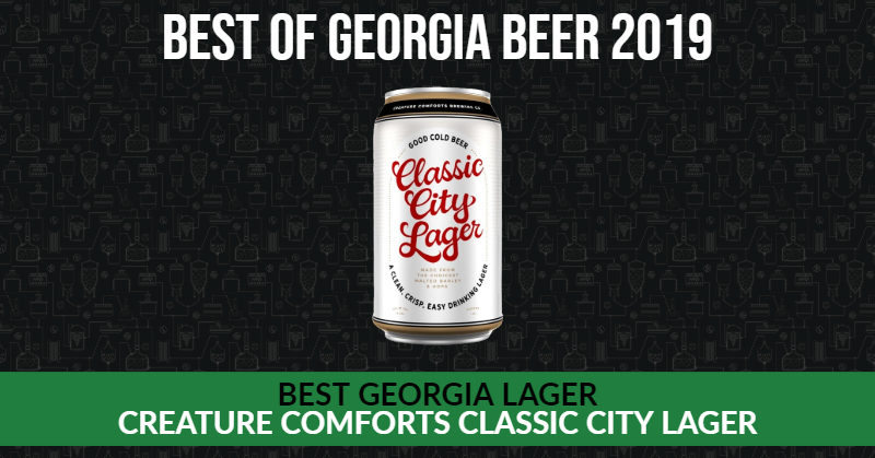 Creature Comforts Classic City Lager - Best of Georgia Beer 2019 - Best Georgia Lager
