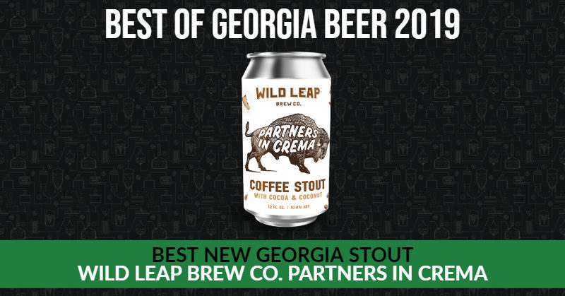 Wild Leap Partners in Crema - Best of Georgia Beer - Best New Georgia Stout 2019