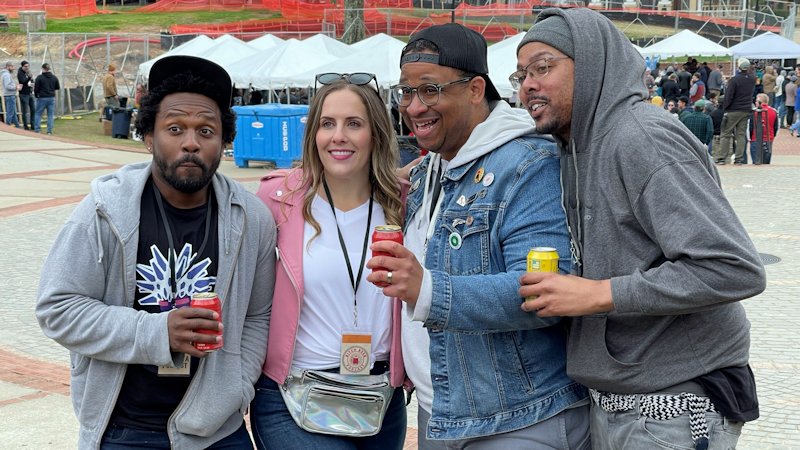 Our friend from The Atlanta Podcast and Bitch Beer Podcast enjoying the fest